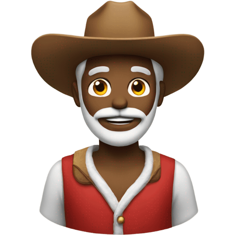 Santa with a cowboy hat emoji