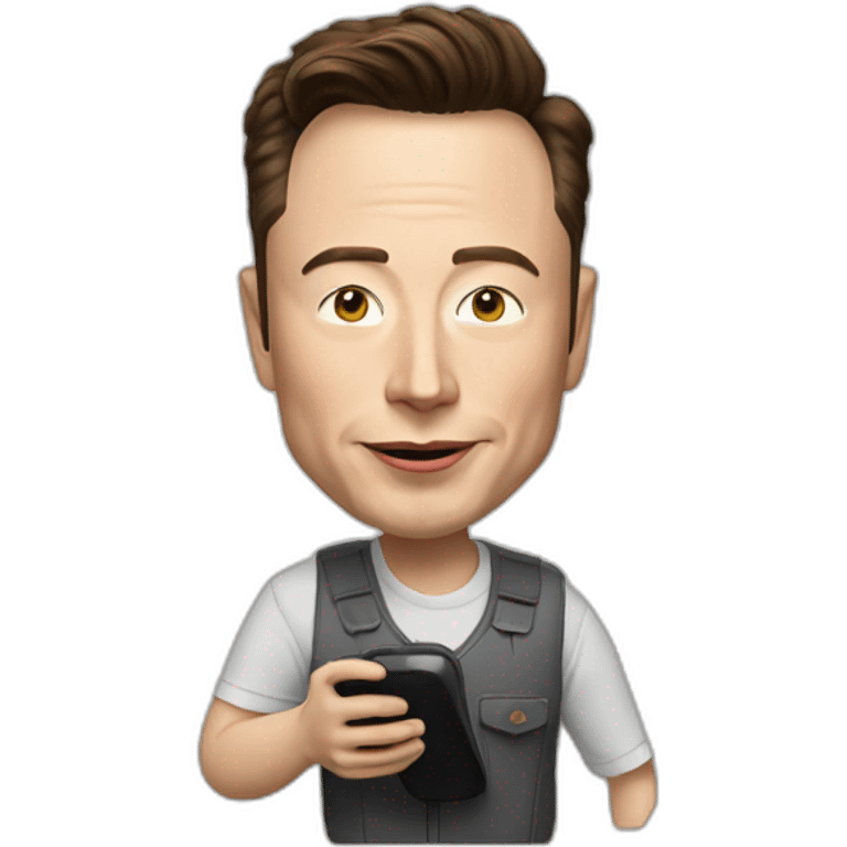 Elon musk au téléphone emoji