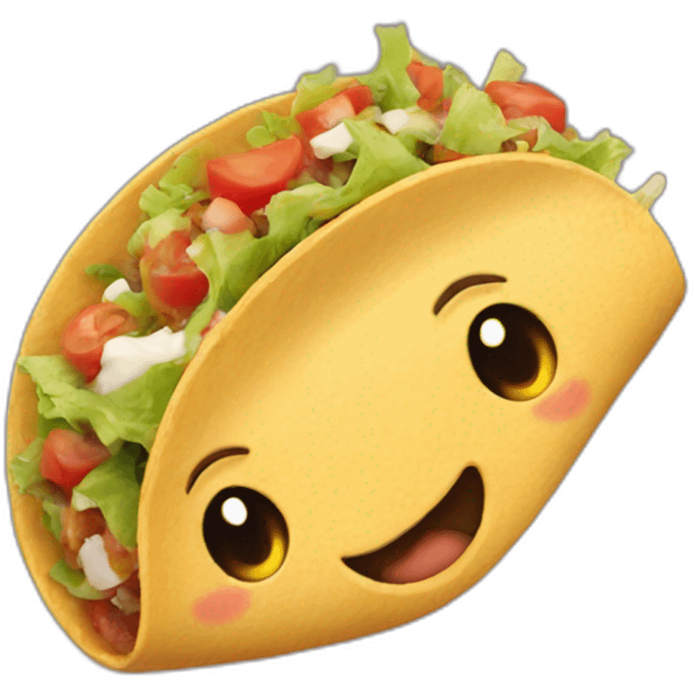 Happy taco emoji