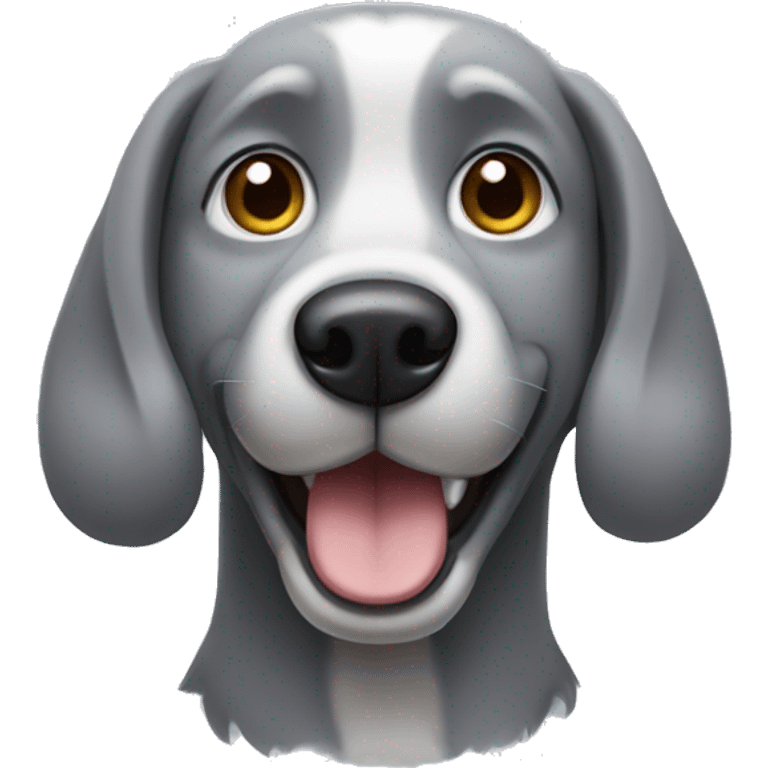 Anthropomorphic gray dog emoji