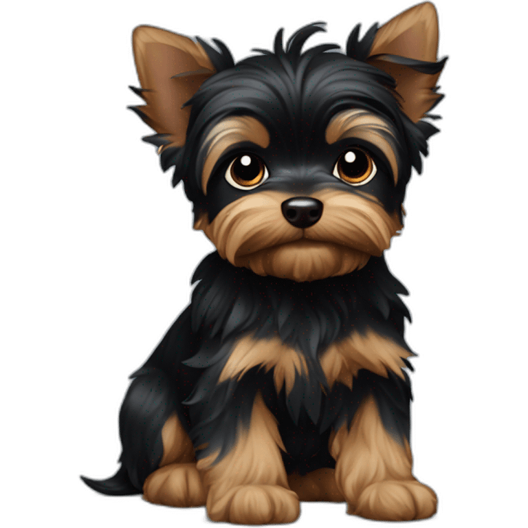 black puppy yorkshire terrier emoji