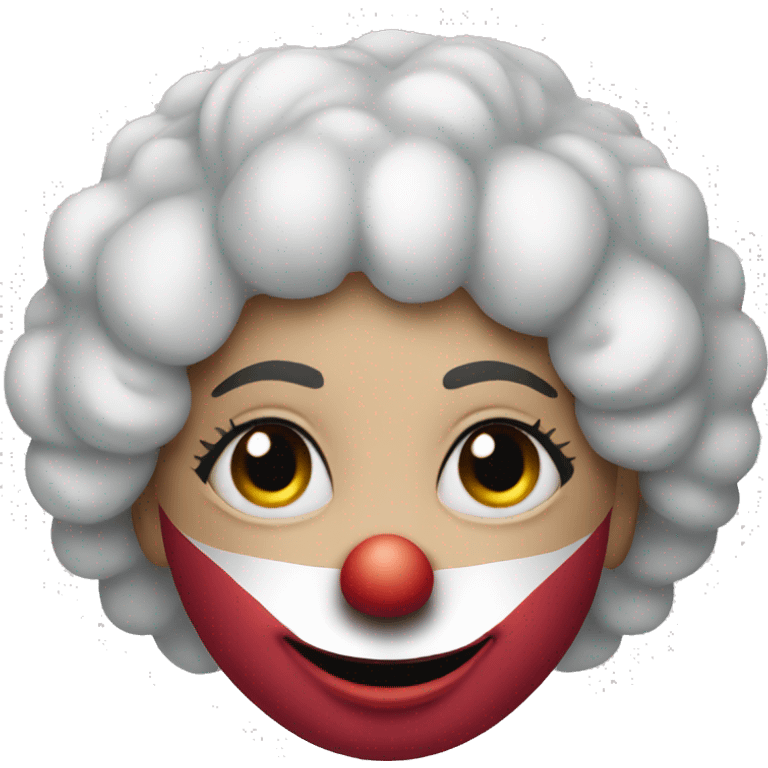 Round clown lady emoji