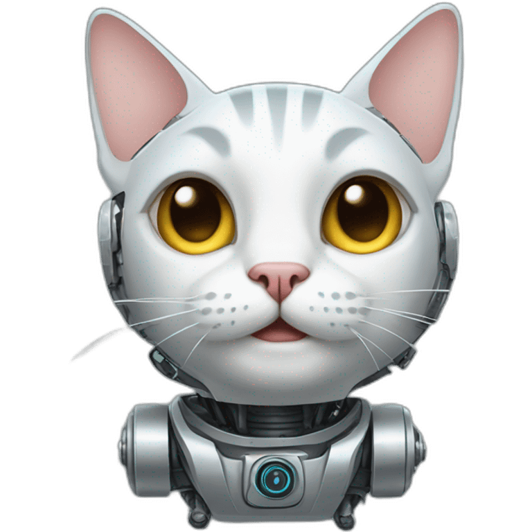 cat with robot part emoji