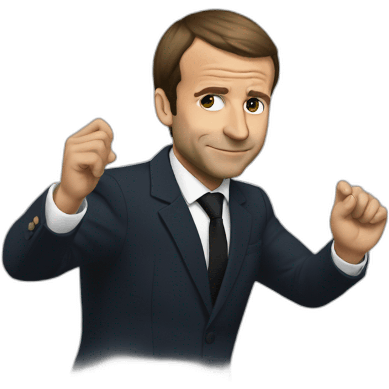 Macron dab emoji