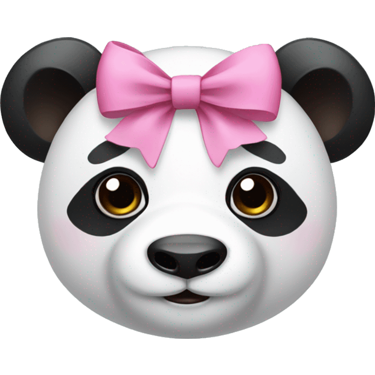 Panda with a pink bow emoji