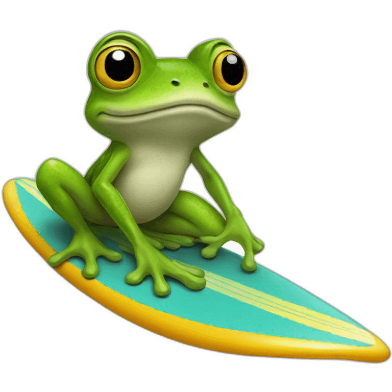 surfboarding frog emoji