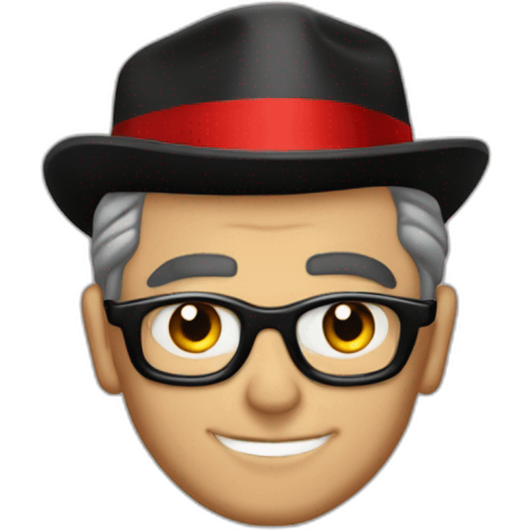 cary grant as james bond wearing red and black emoji