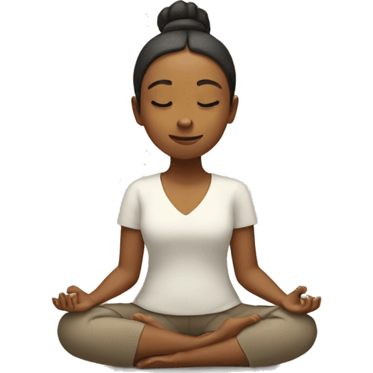 Girl meditating emoji