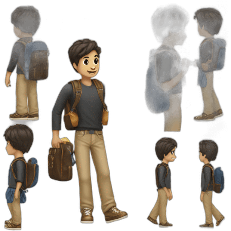 guy with backpack louis vuiton emoji