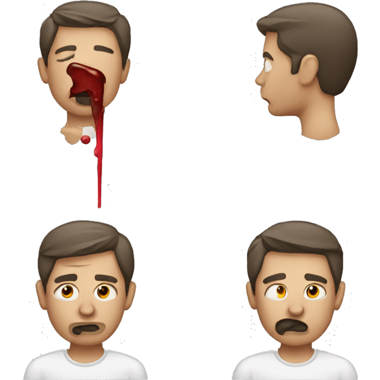 man with nose bleed emoji