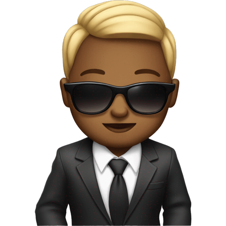 baby boss in the suit and  sunglasses  emoji