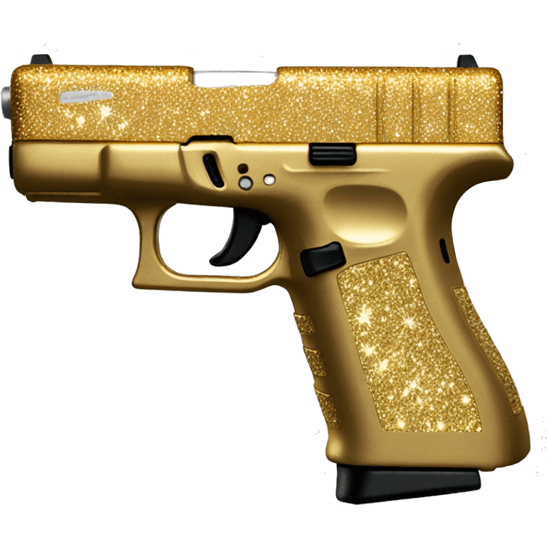 sparkly gold glock emoji