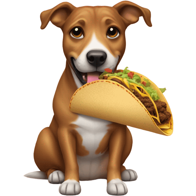 Dog eating taco emoji