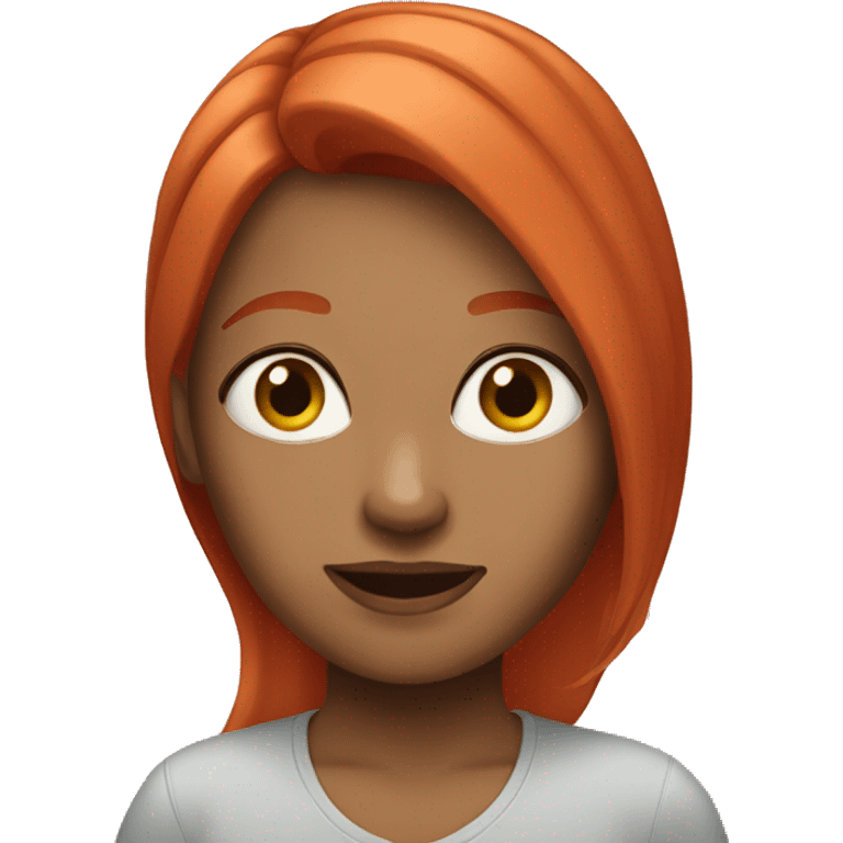 girl with straight red hair  emoji