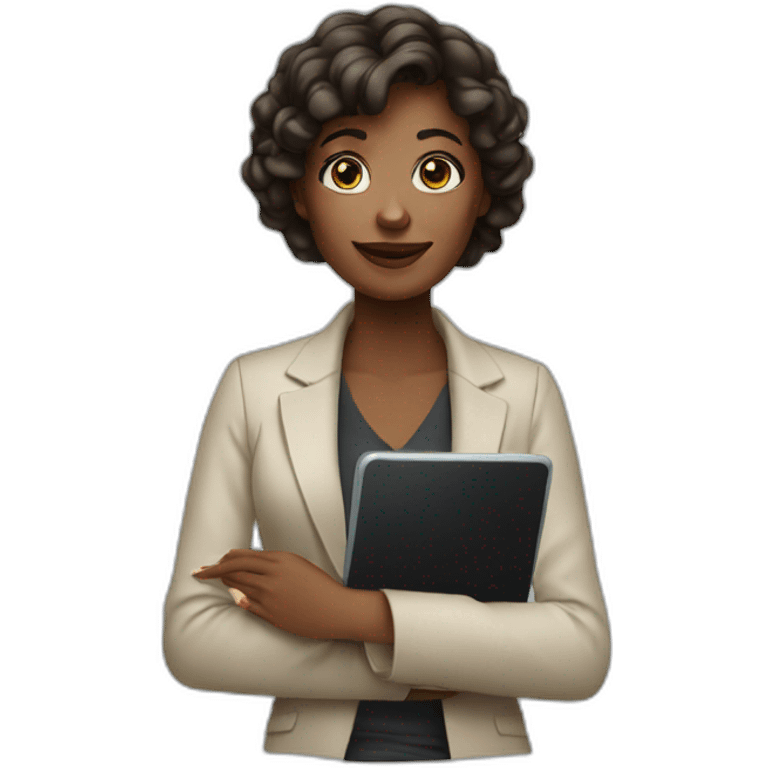 designer woman with tablet emoji