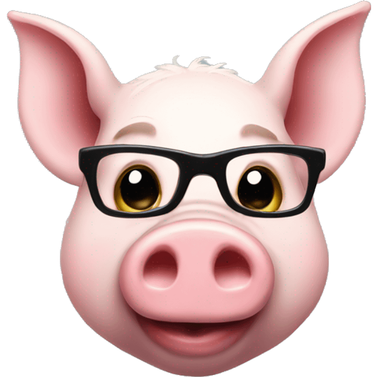 Cool pig emoji