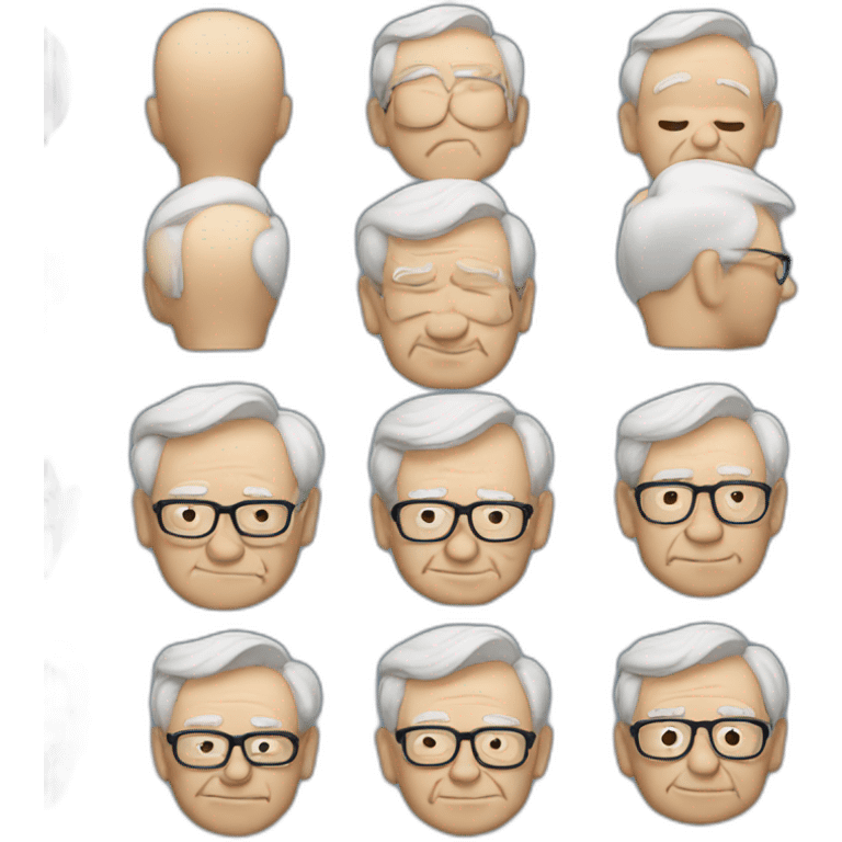 Warren  Buffett doing namaste  emoji