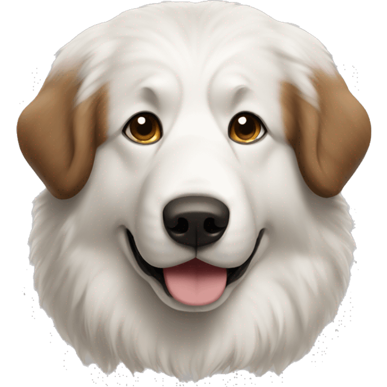 Great Pyrenees with brown fur emoji