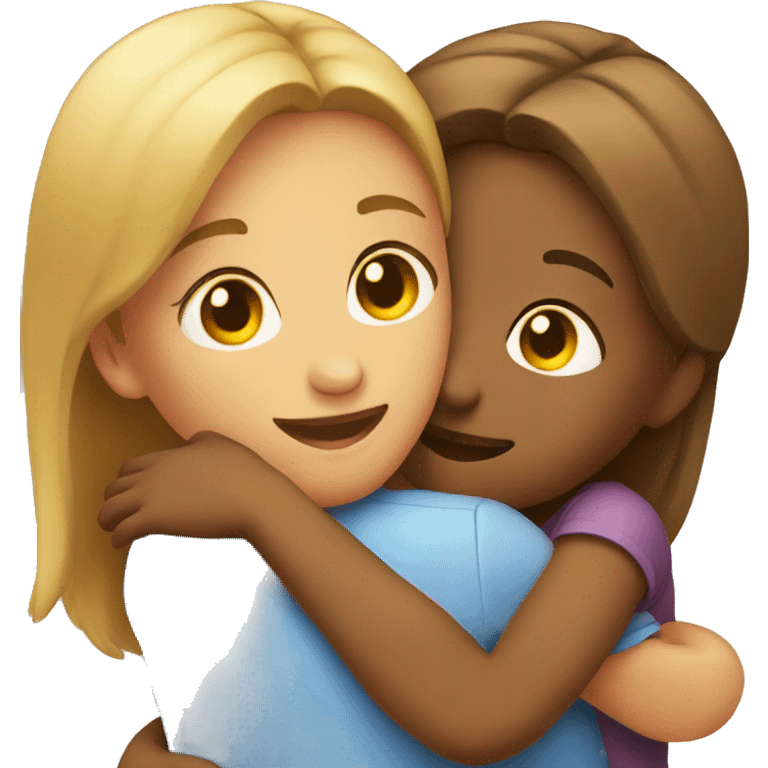 2 girls hugging emoji