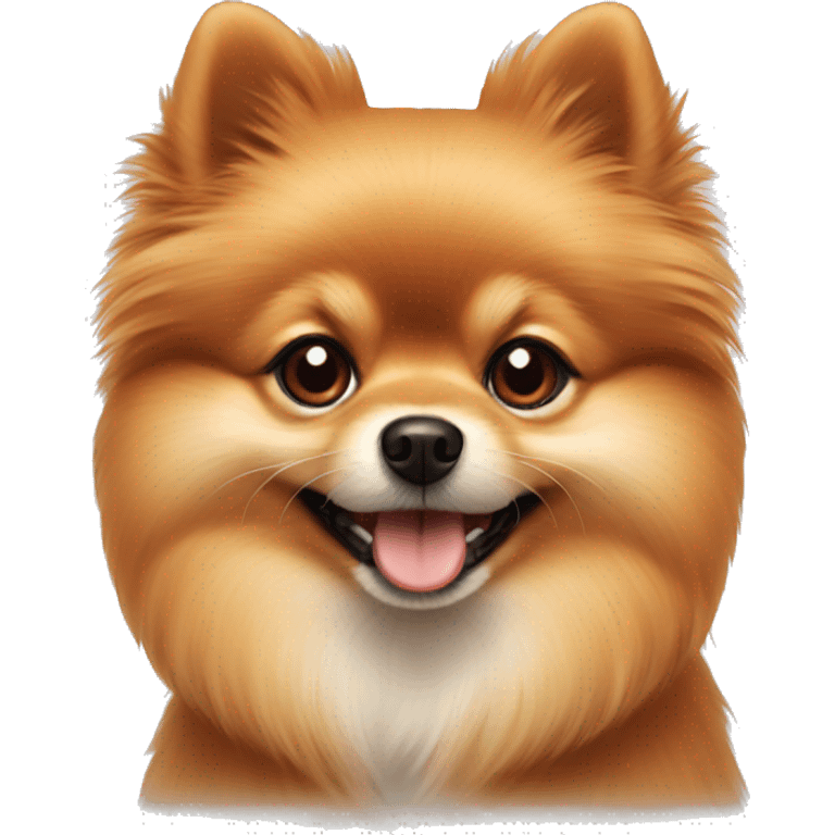 Little Pomeranian dog red color  emoji