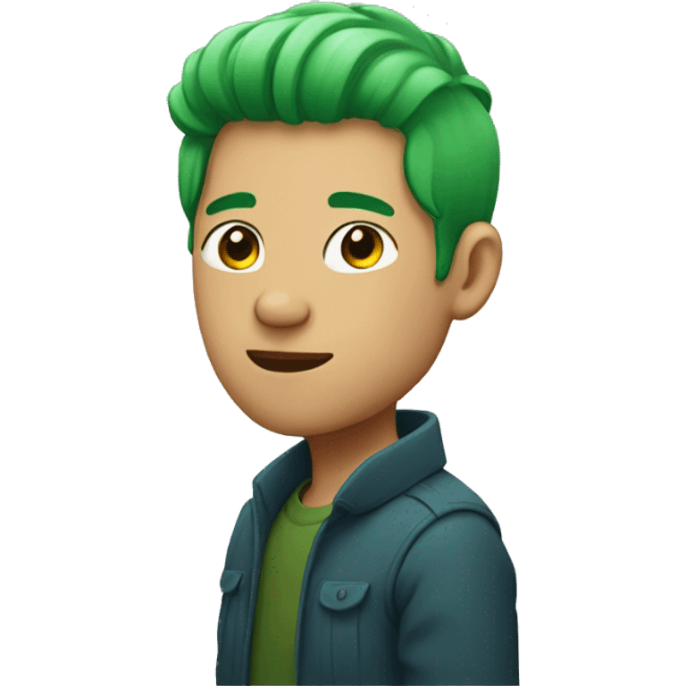 a person with green hair emoji