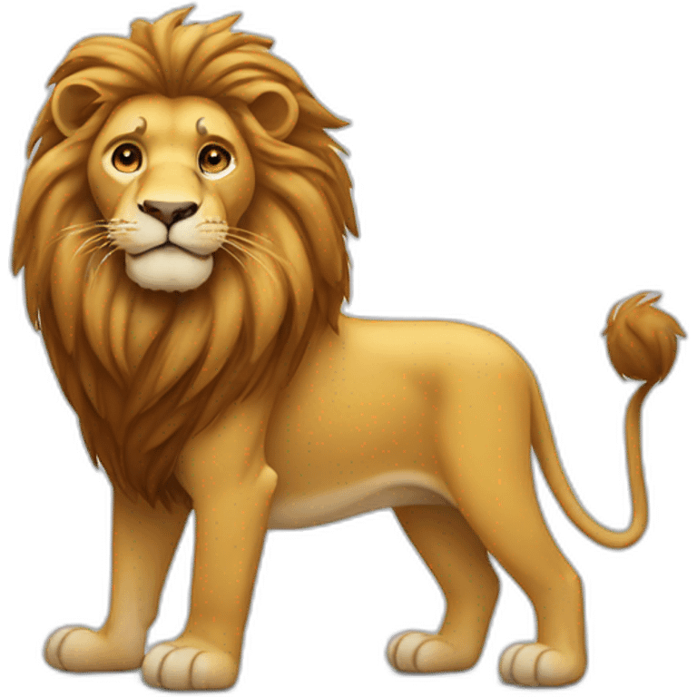 Lion standing on two feet emoji