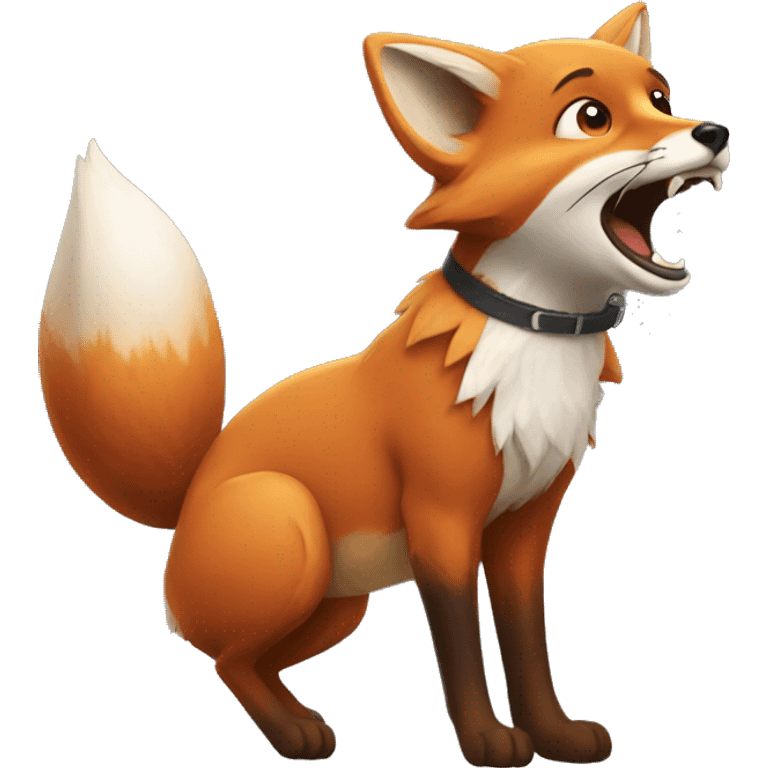 Disabled fox that barks  emoji