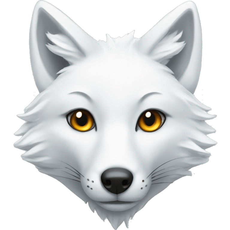 white fox with ice on forehead emoji