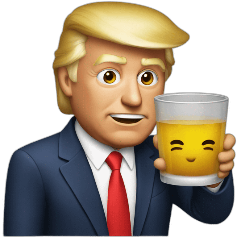 Trump-drink-berr emoji