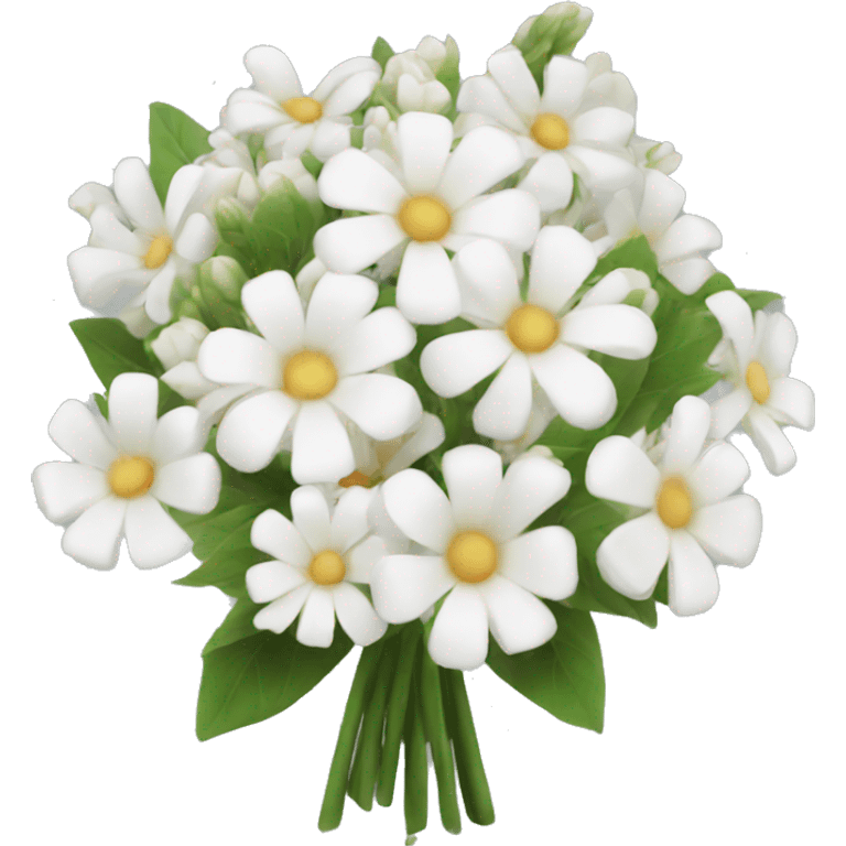 white flowers bouquet  emoji