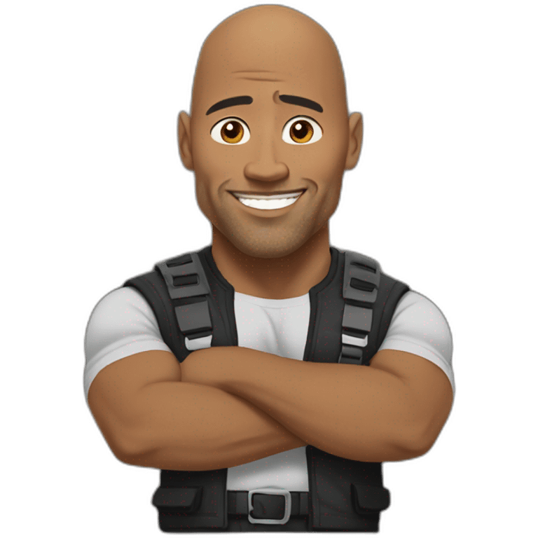 the rock as a rock emoji