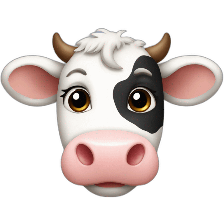 cute cow portrait emoji