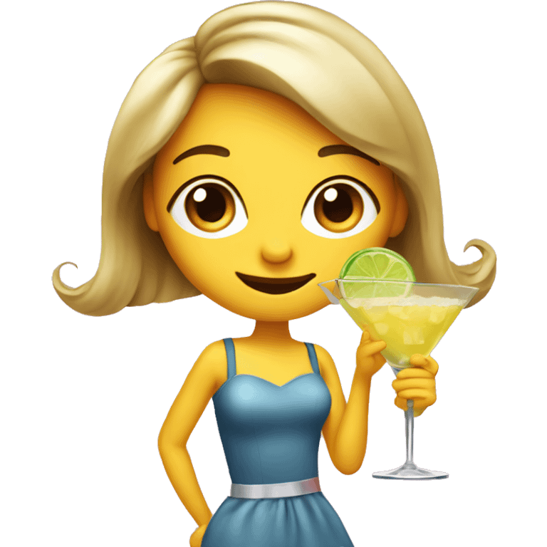 Funny girl cocktail  emoji