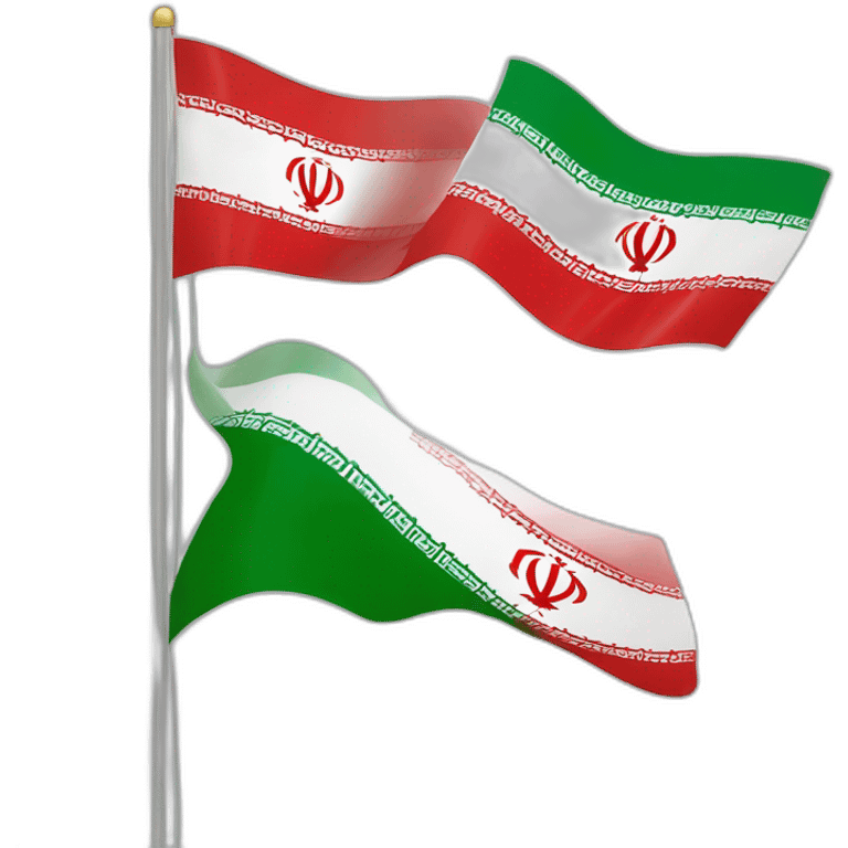 Flag of Iran + flag of Iran emoji