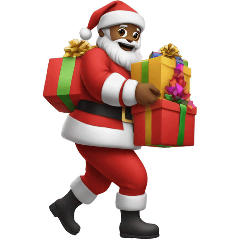 Santa carrying presents emoji