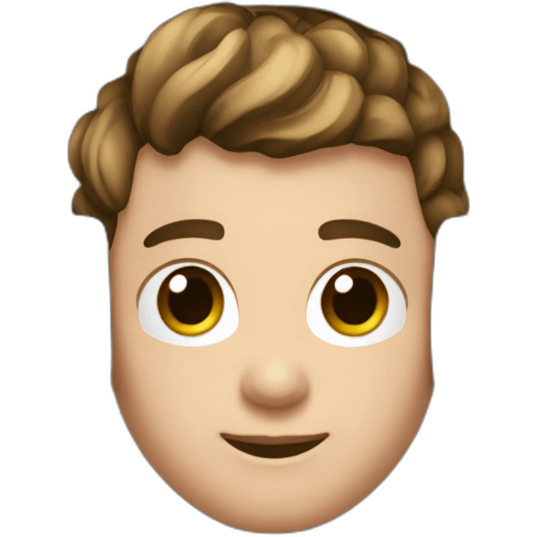 Emojis para chicos deejay sin pelo con auriculares tono de piel blanca para tiktok emoji