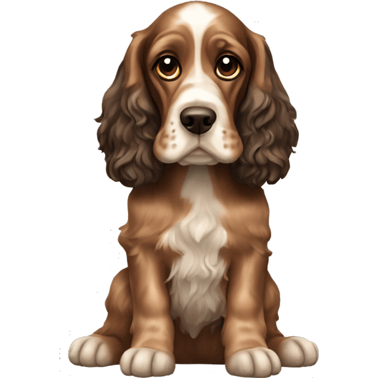 Dog English cocker spaniel emoji