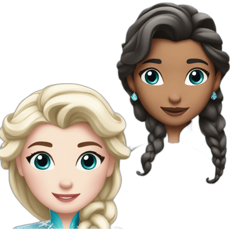 Elsa y Ana emoji