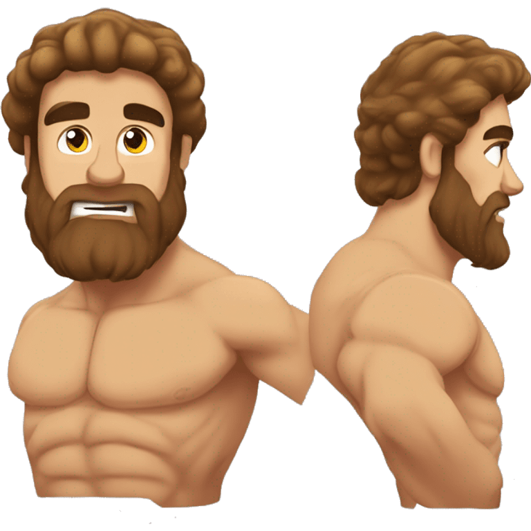 massive muscular bearded Lou Ferrigno as Hercules emoji