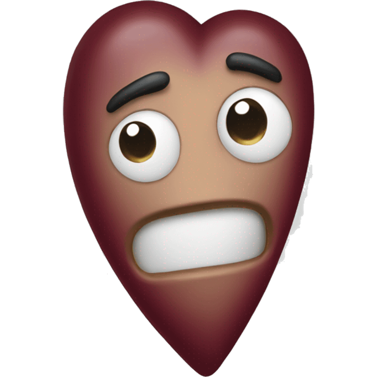 maroon heart emoji