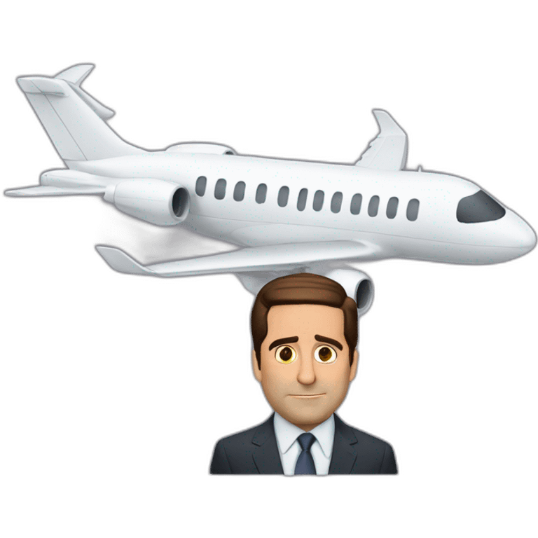 michael scott On a plane emoji