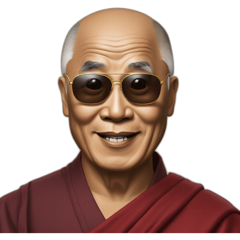 dalai lama with sunglasses emoji