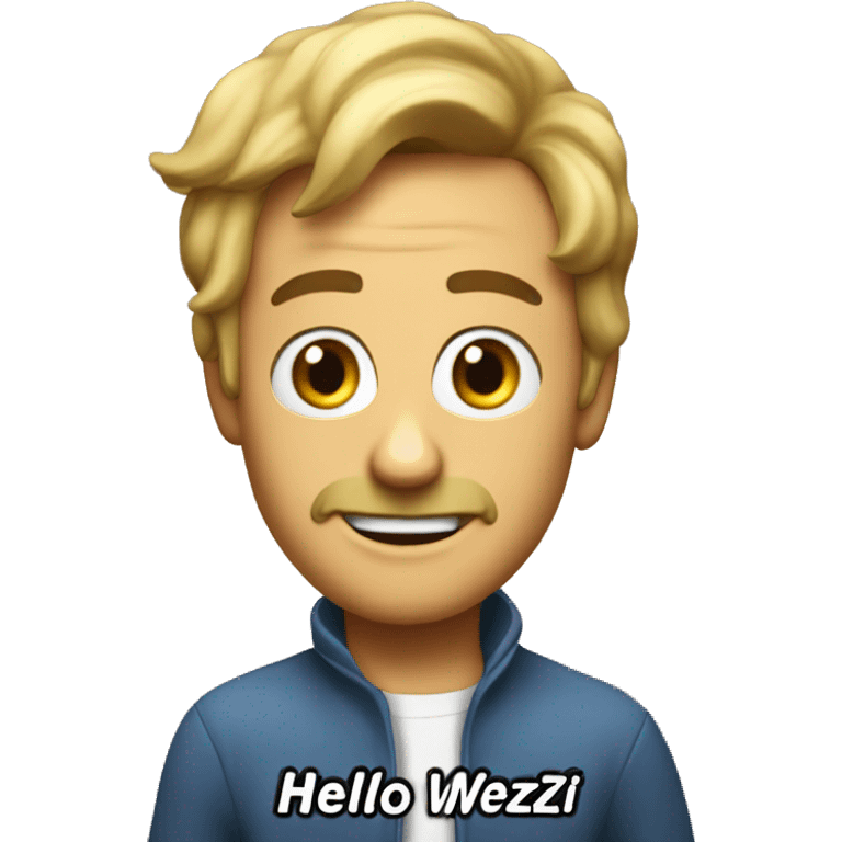 famous meme hello wenzl, with text above saying "HELLO WENZL" emoji