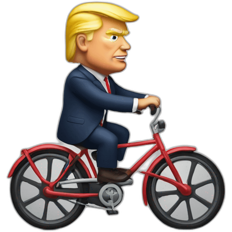 Donald Trump on bicycle emoji