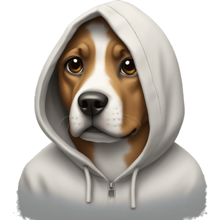 dog wearing a hoddie emoji