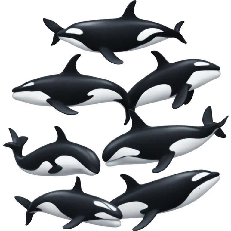 Orca whale pod  emoji