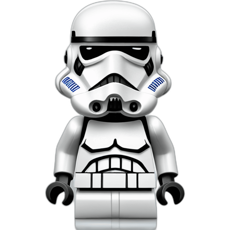 Cute Lego Stormtrooper with handlebar emoji