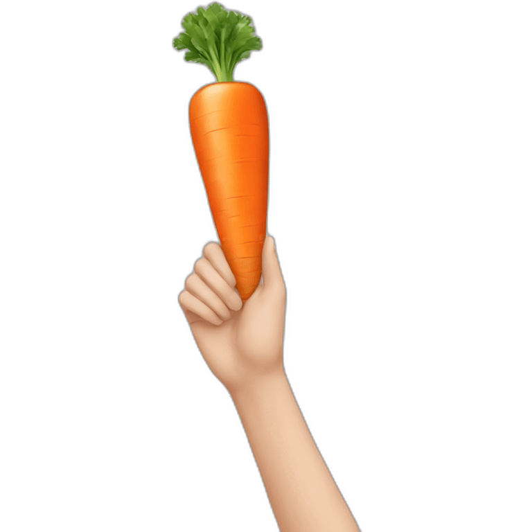 hand holding a carrot emoji