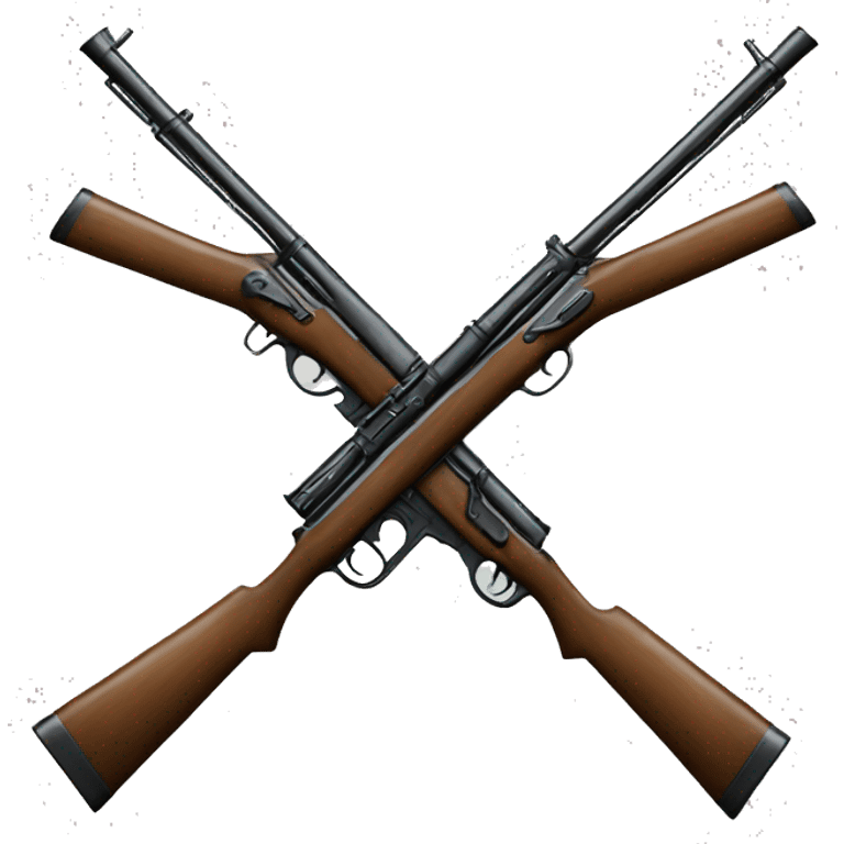 two crossed rifles emoji