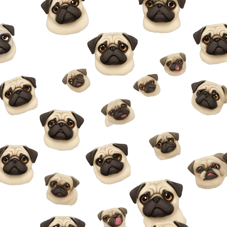 Pug and wéstern emoji